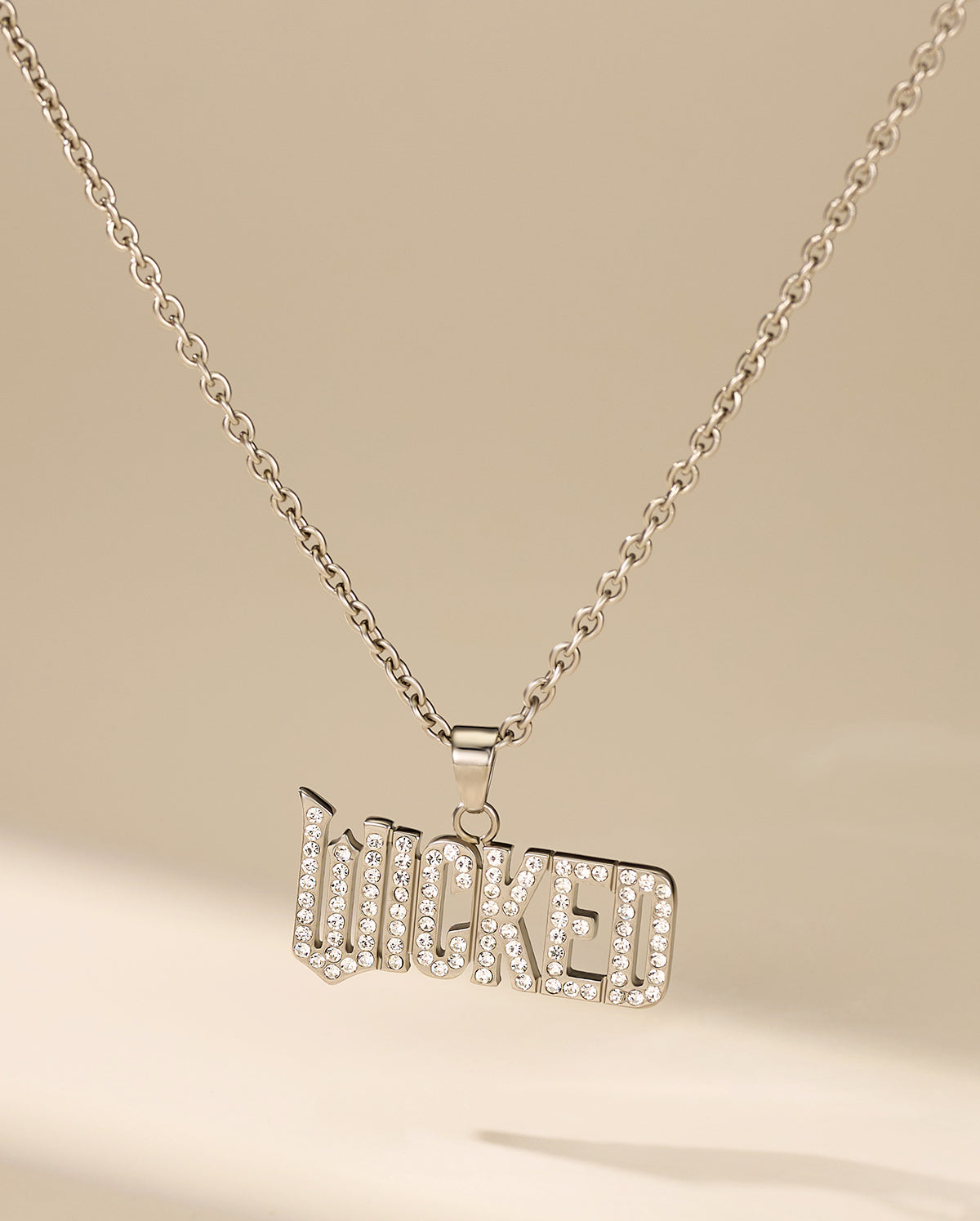 WICKED X OUFER "WICKED" Letter CZ Necklace