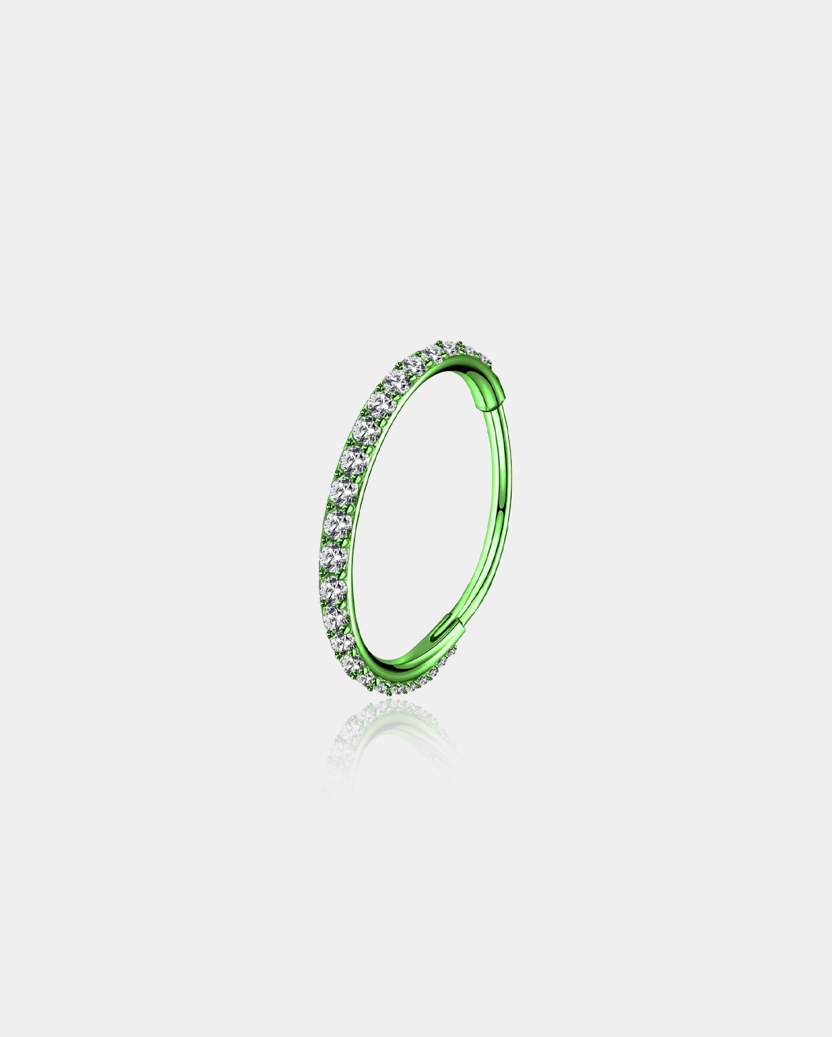 Anillo de nariz 20G con bisagras segmento CZ anillo de aro