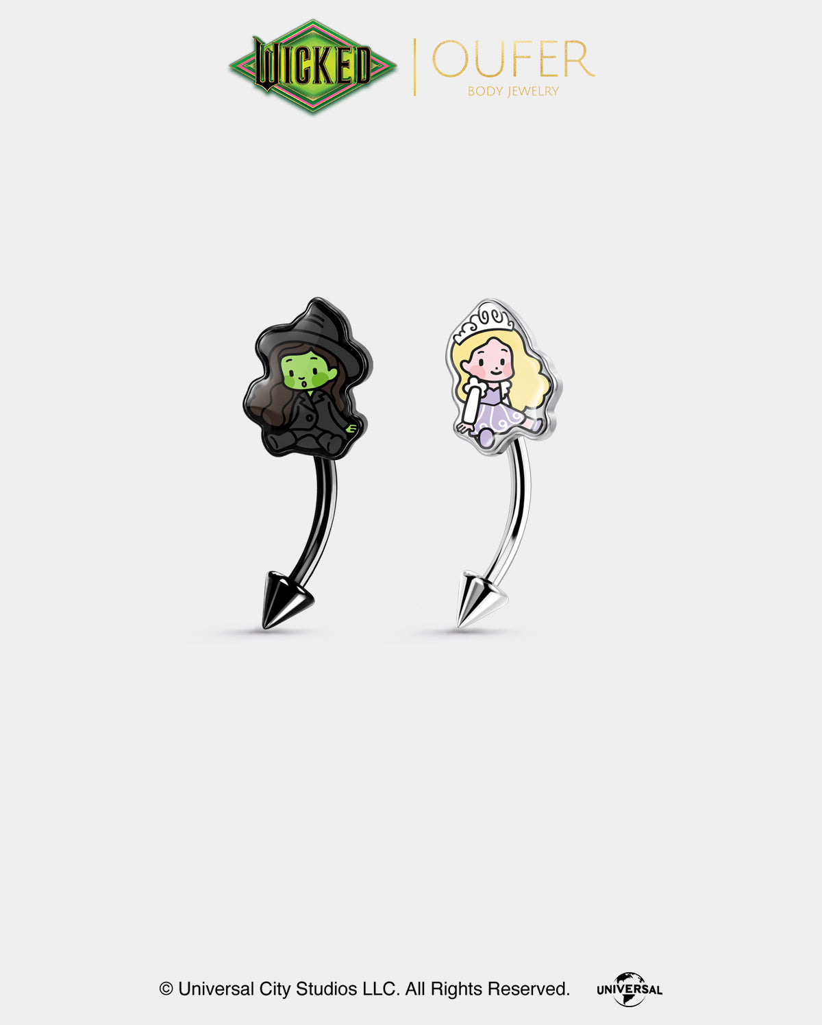 WICKED × OUFER Glinda · Elphaba Eyebrow Ring