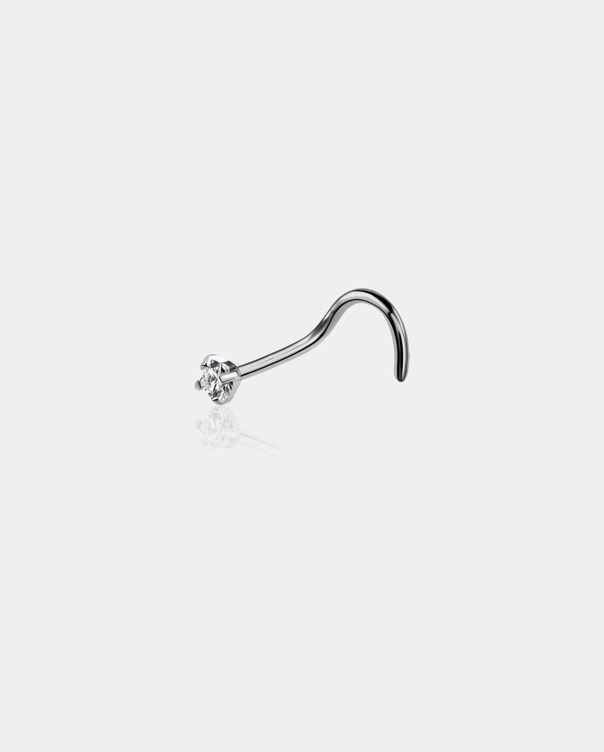 20g de titanio tornillo de la fosa nasal claro cz piercing de nariz Stud