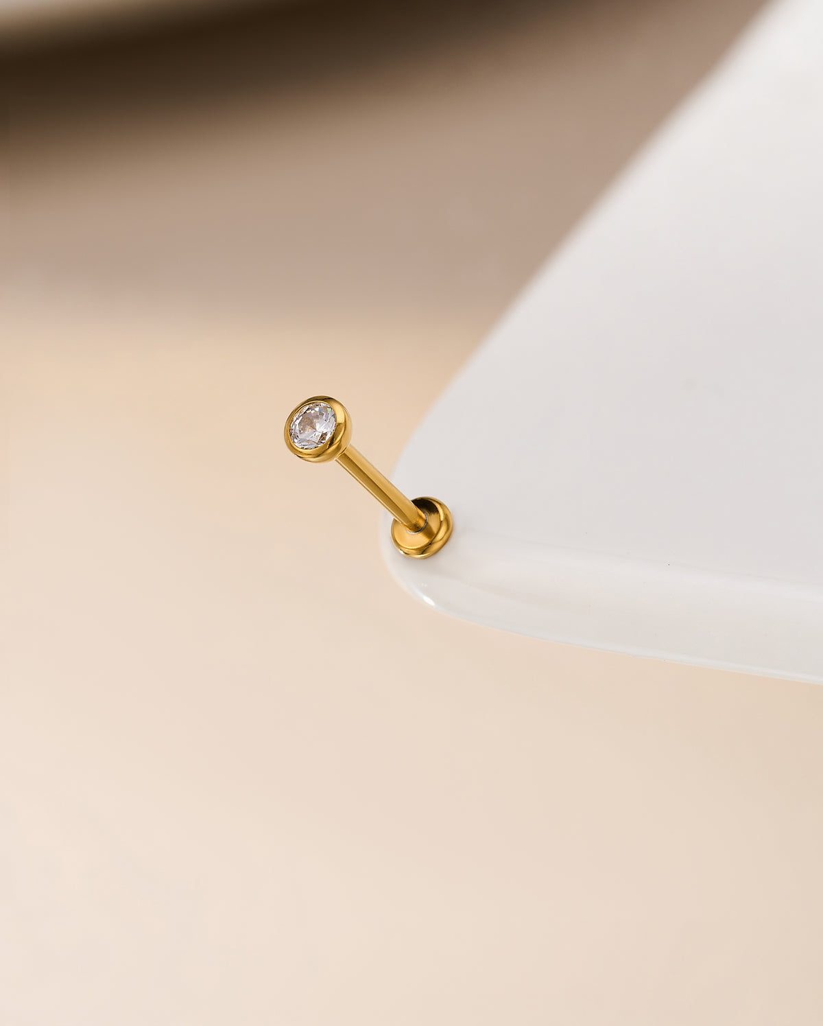 Threadless Titanium Flat Back Nose Stud