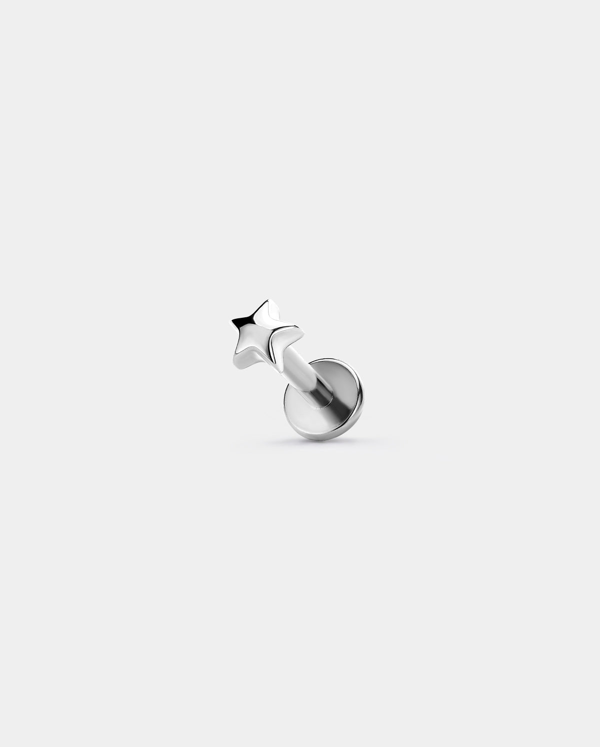 Domed Star Titanium Threadless Cartilage Stud