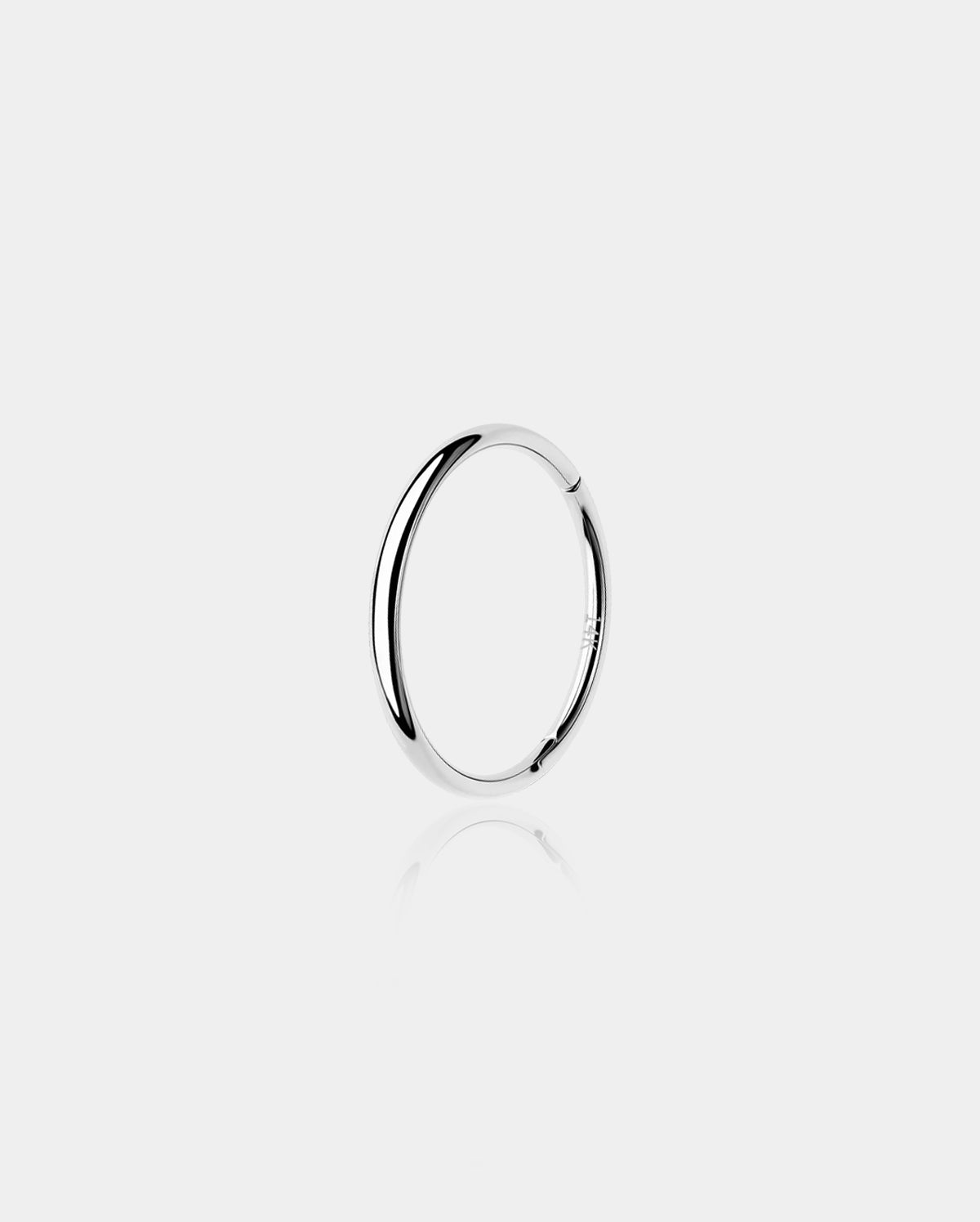 20G 14K White Gold Minimalist Segment Nose Hoop