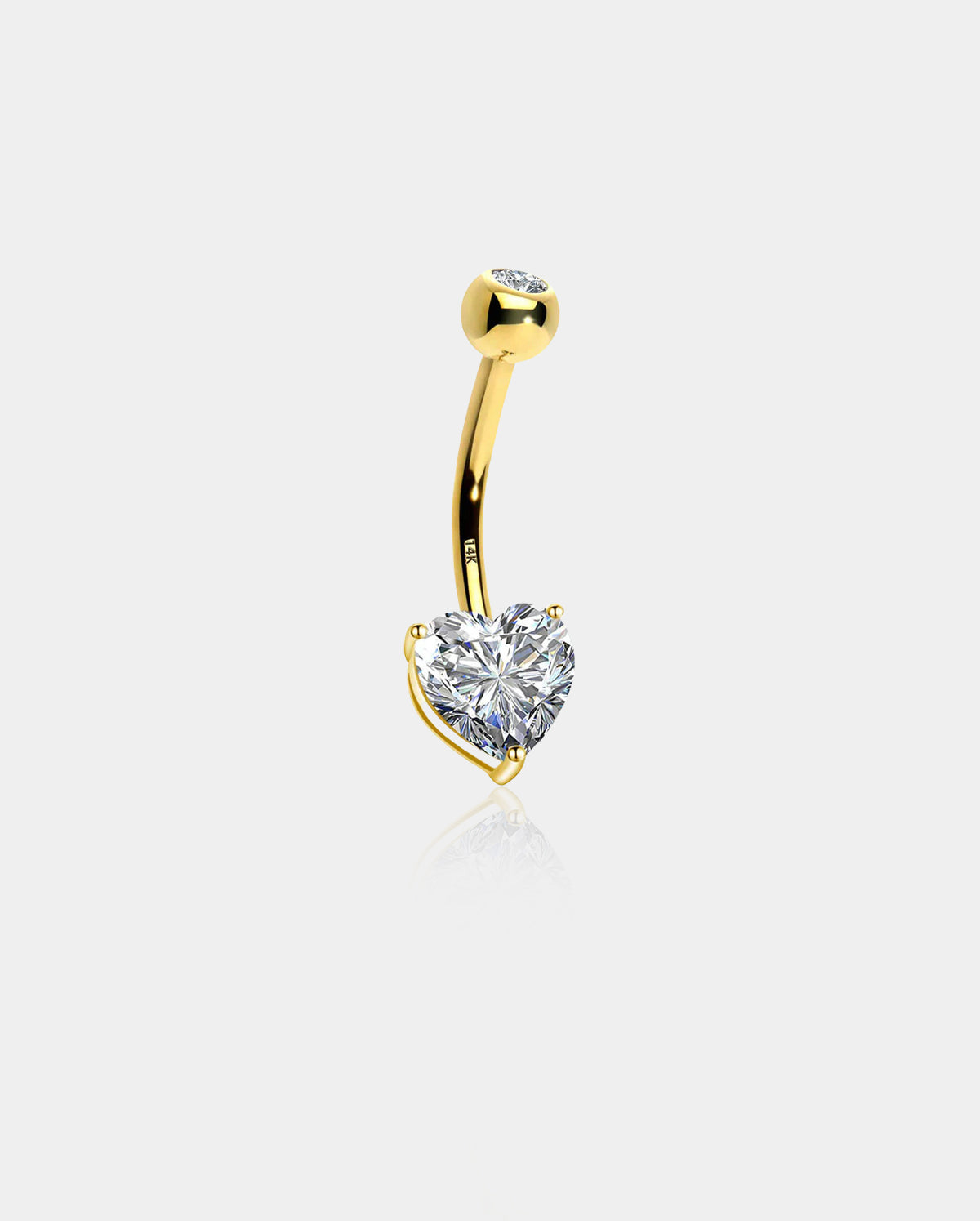 heart belly button ring - OUFER BODY JEWELRY