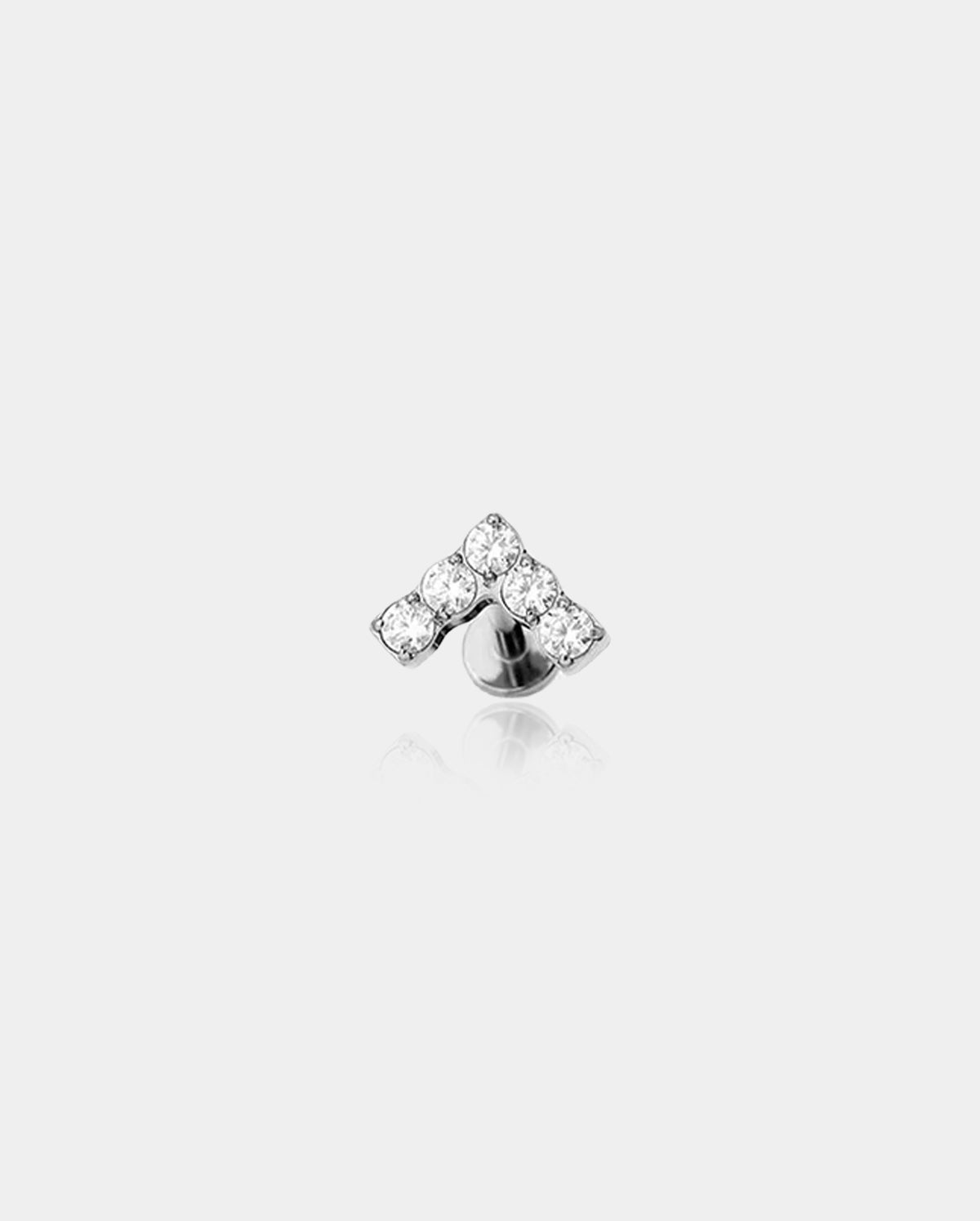 Cute Shape CZ Titanium Cartilage Stud Set