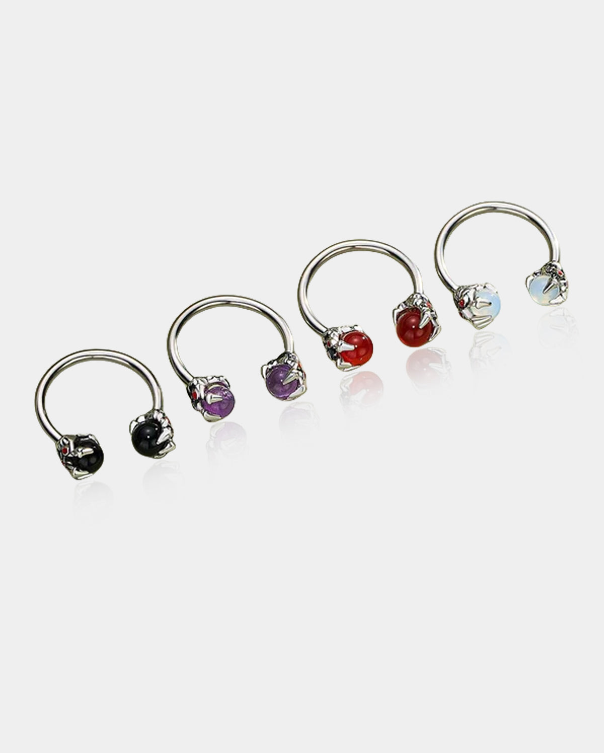 16G 3/8 ''Dragon Septum Ring Gem Circular Barbell Anillo