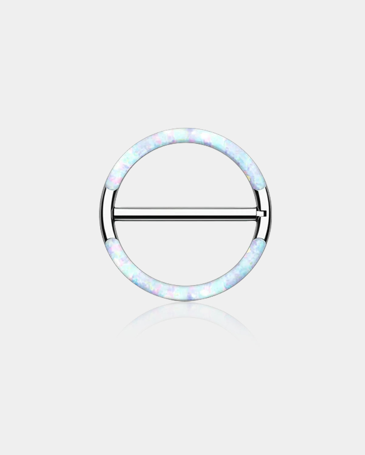 Synthetic Opal Titanium Clicker Nipple Shield Pair
