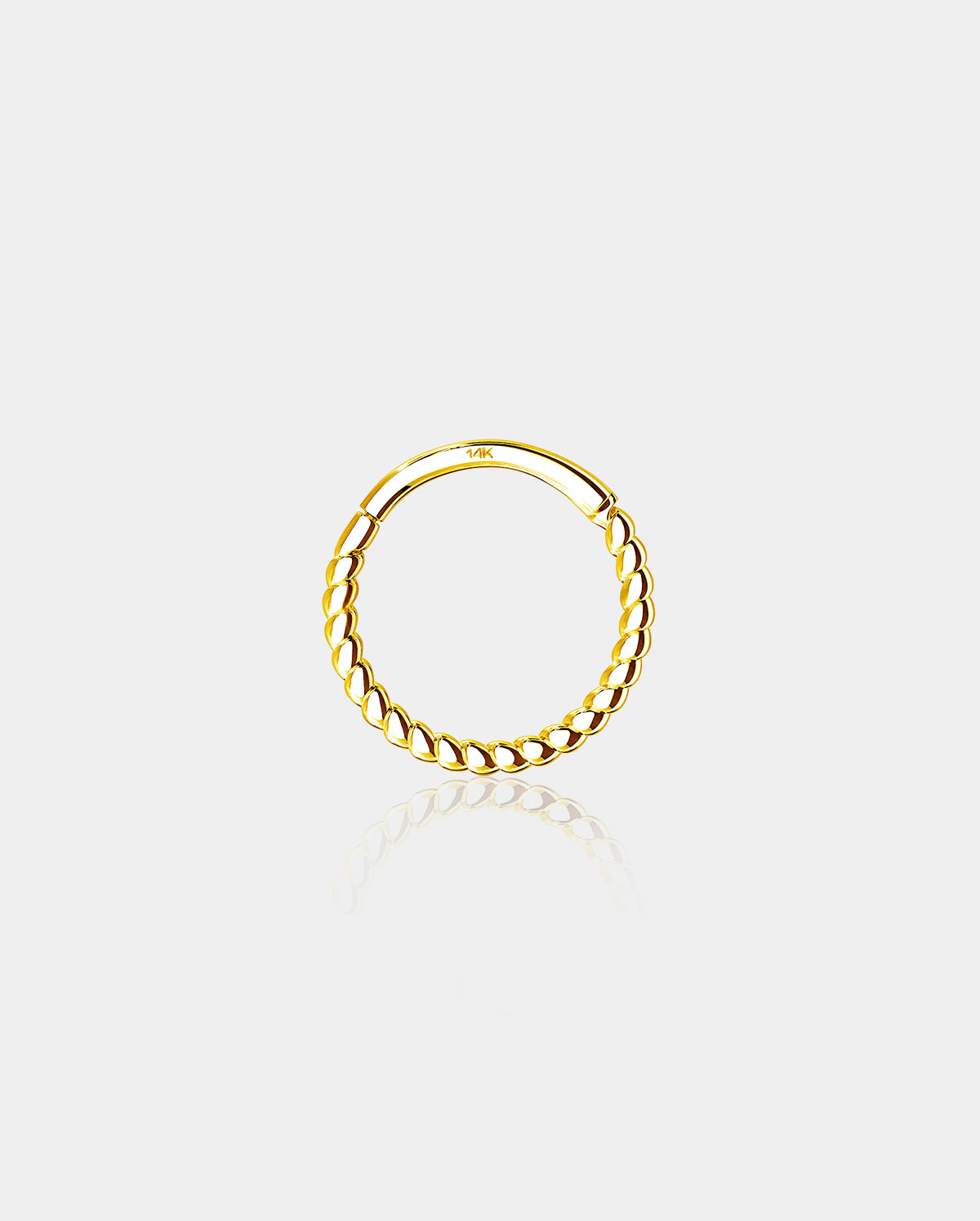 14K Gold Woven Conch Earring 16G 3/8'' Daith Earring - OUFER BODY