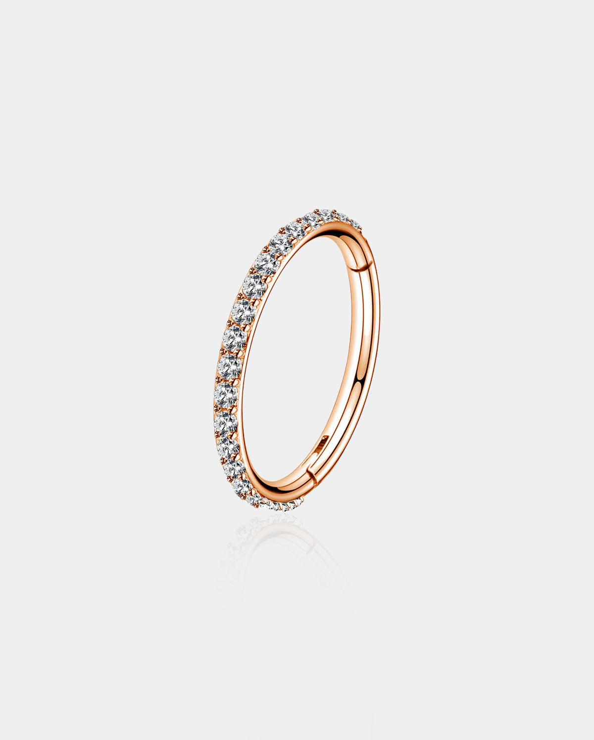 Anillo de nariz de acero inoxidable CZ aro de nariz 18G