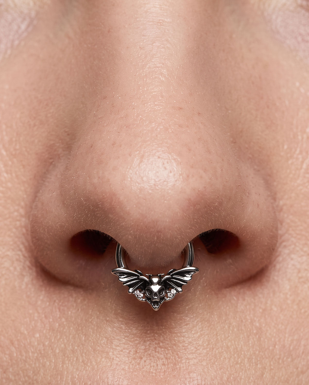 Skull Moth septum piercing