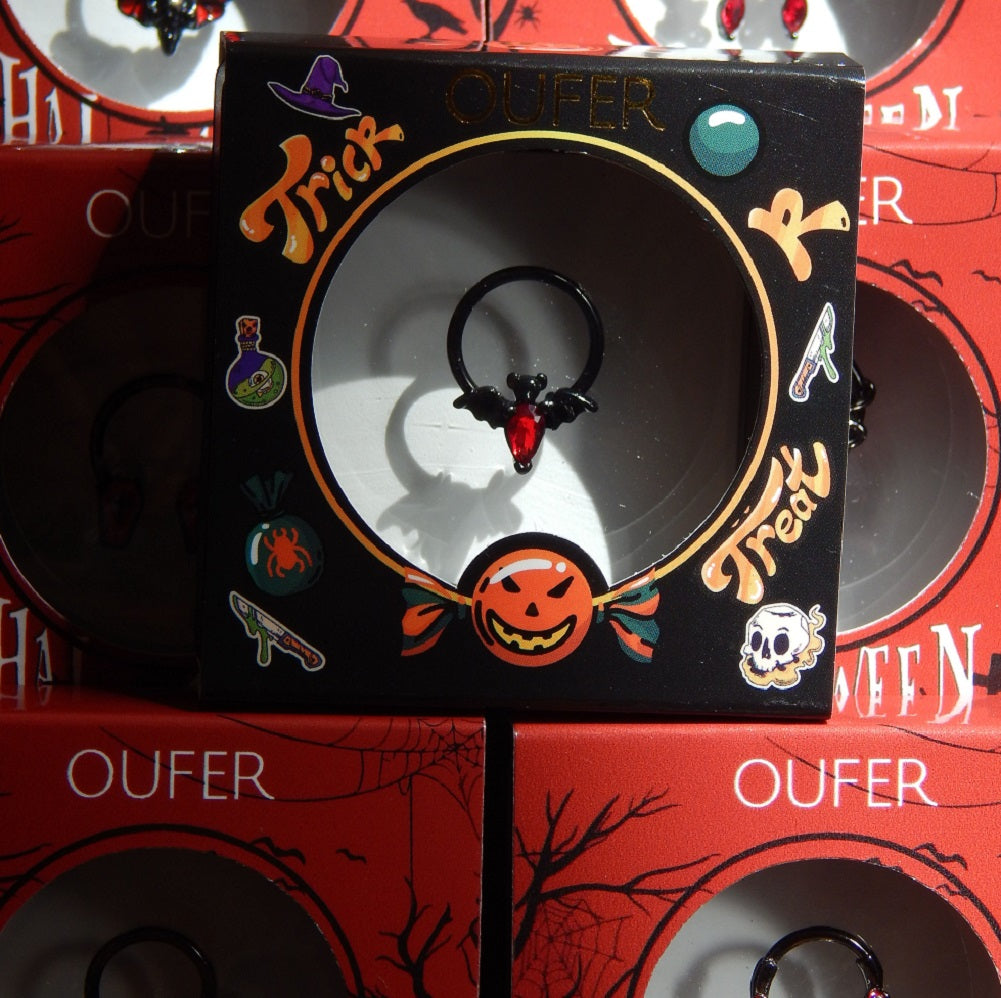 Cute Spooky Bat Segment Septum Ring