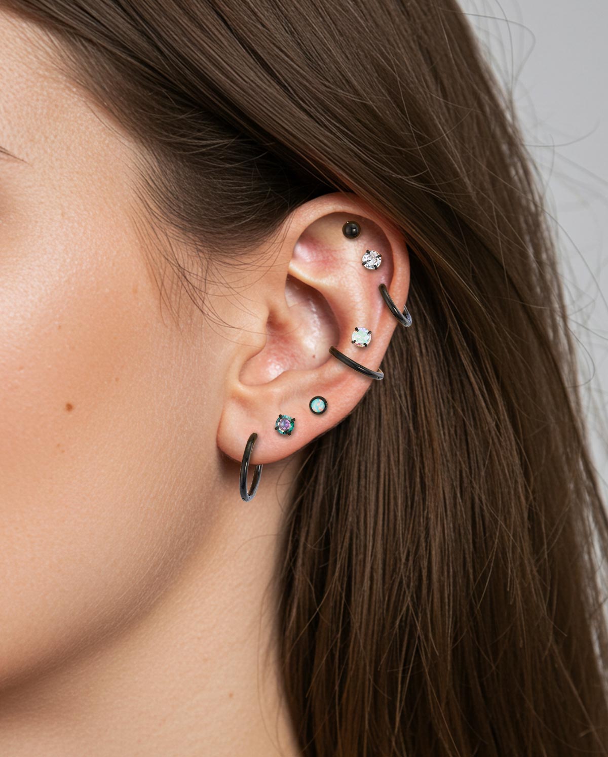 black earring hoop