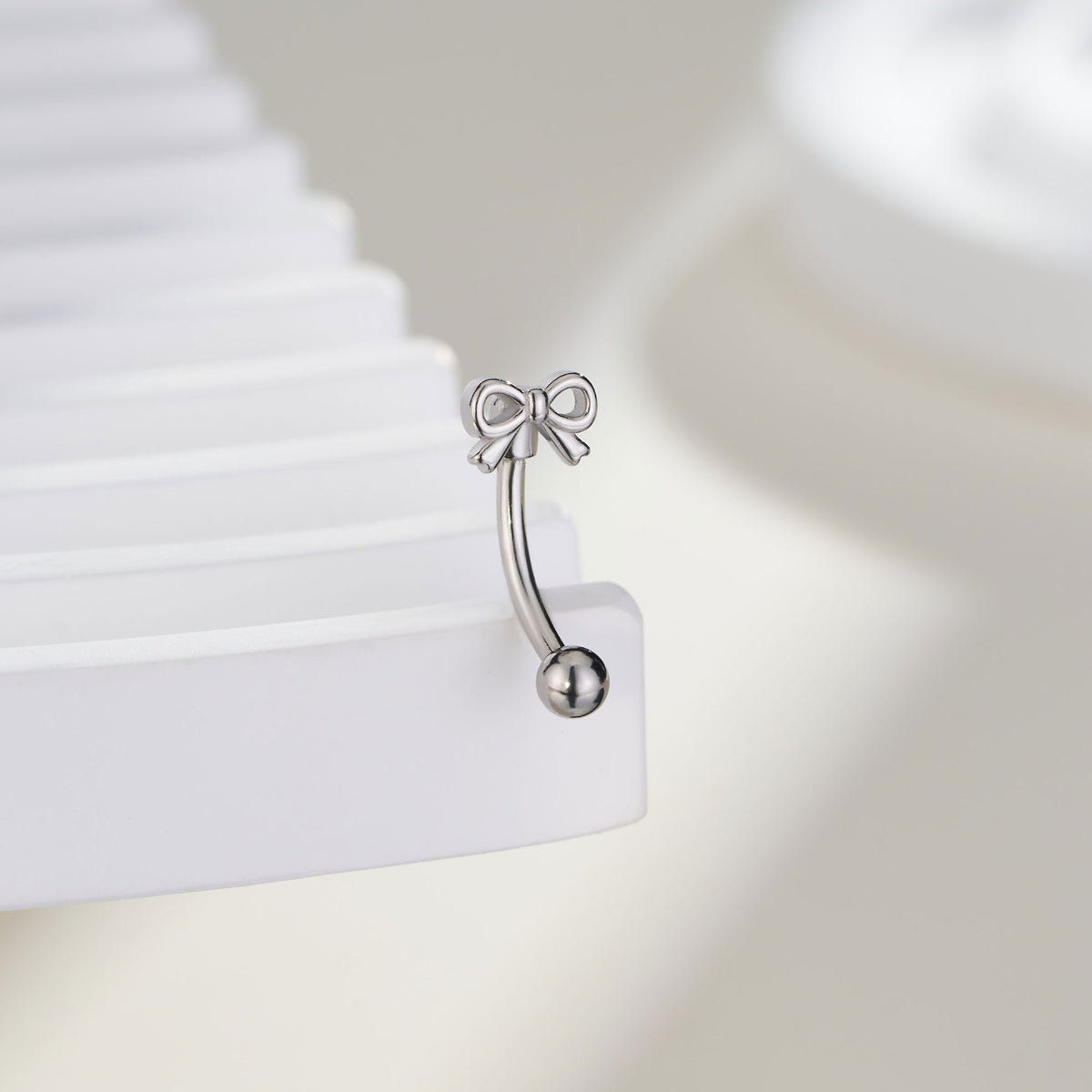 Minimal Bow Eyebrow Stud