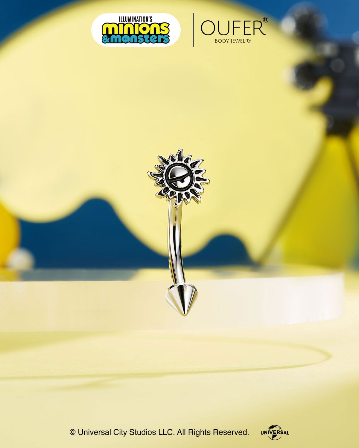 MINIONS × OUFER Sun Symbol Eyebrow Stud