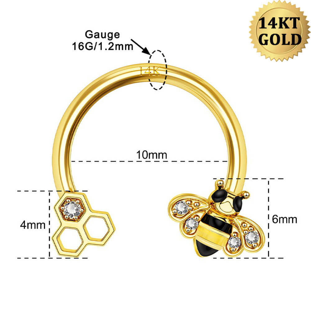 16g bee septum Ring