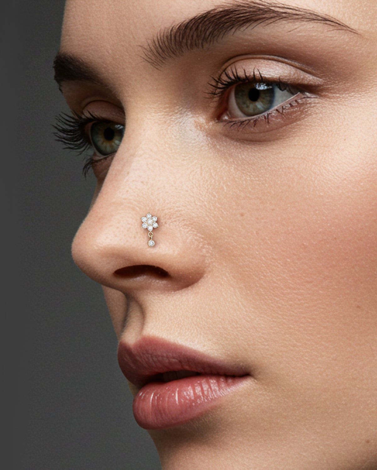 flower nose piercing