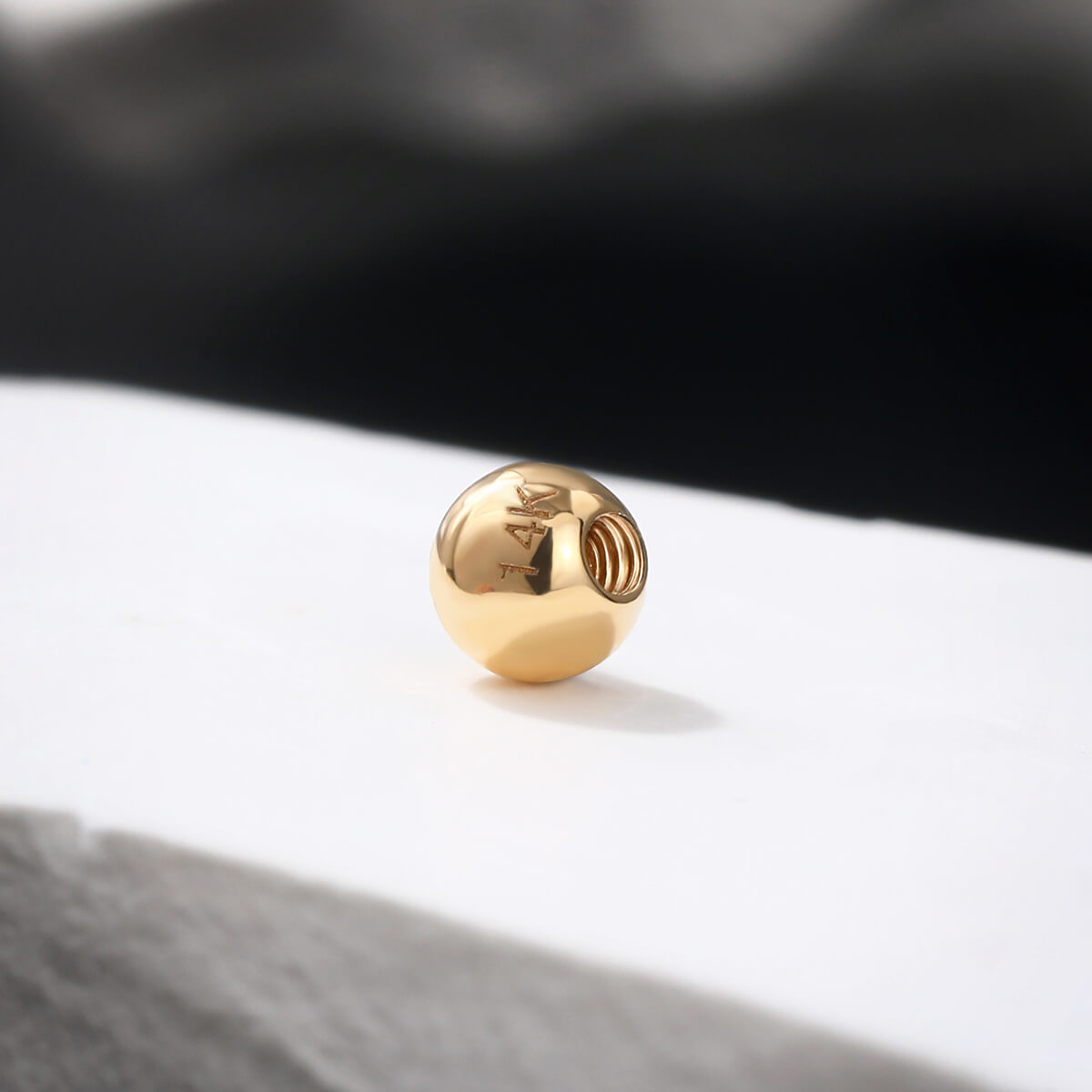 14K Gold Septum Ring Replacement Ball