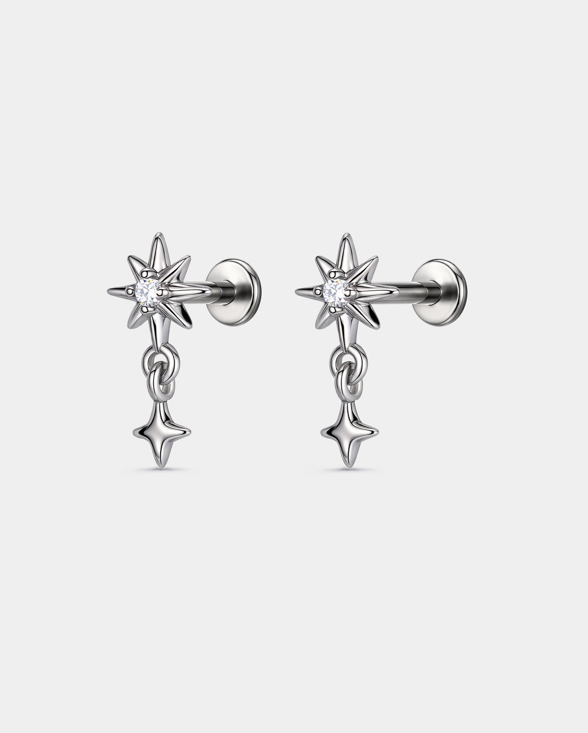 Titanium CZ Star Cartilage Stud