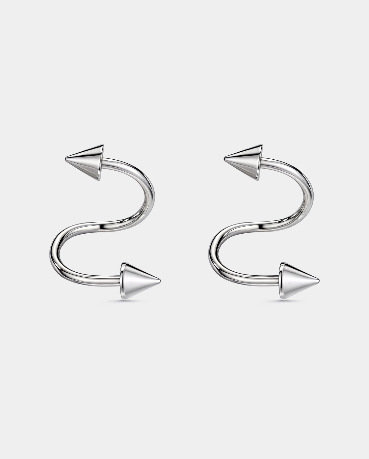 spike curved barbell