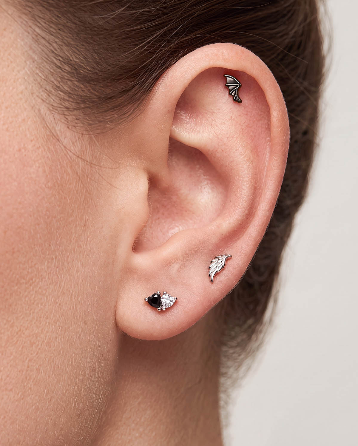 Angel & Devil Wing cartilage piercing