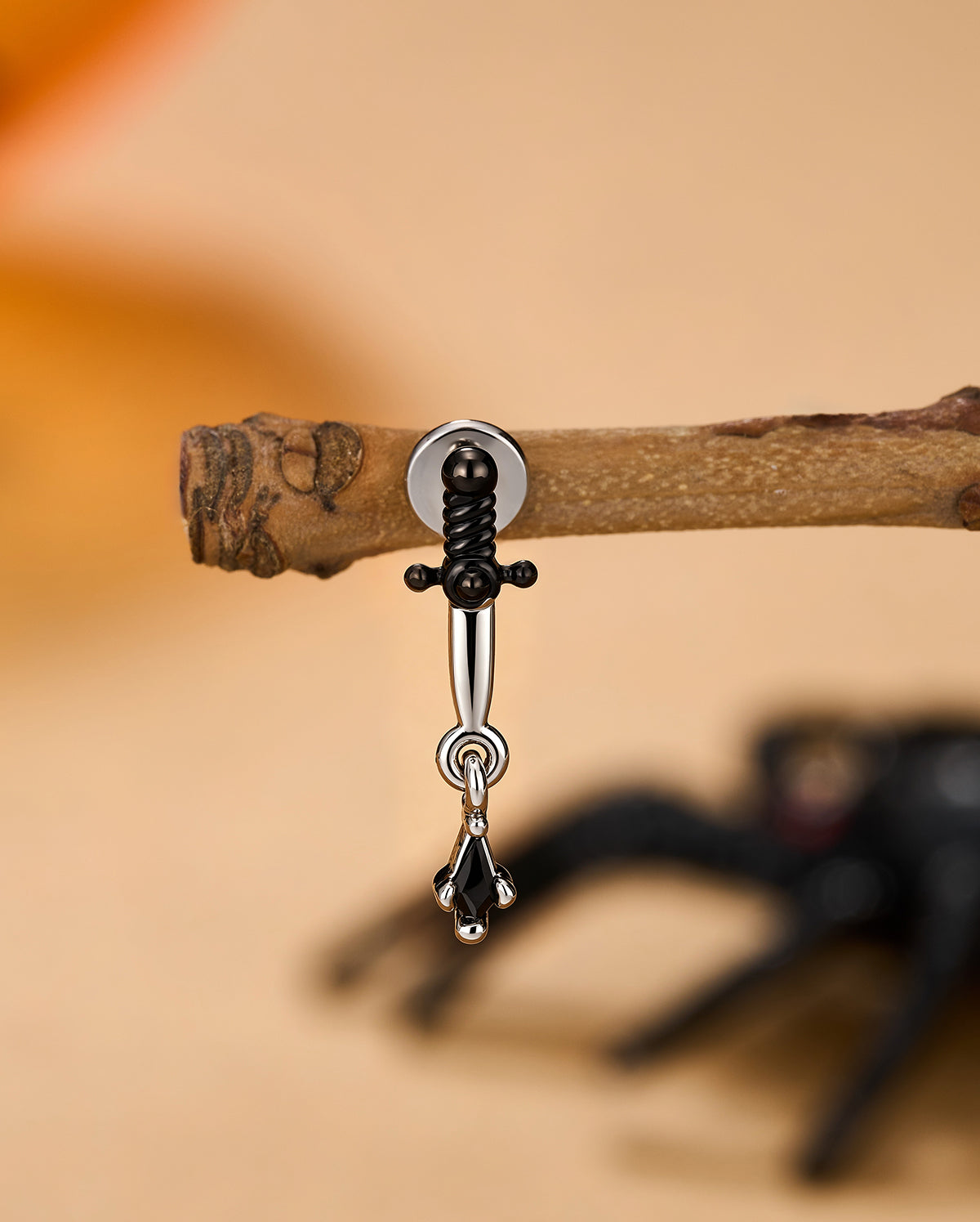 flat back sword cartilage stud