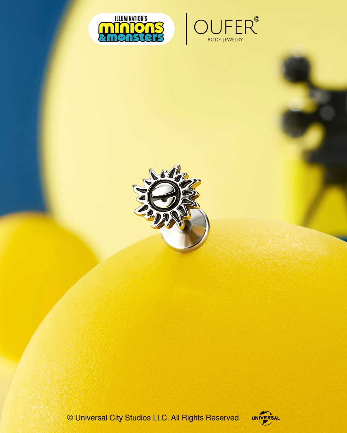 minions sun cartilage stud