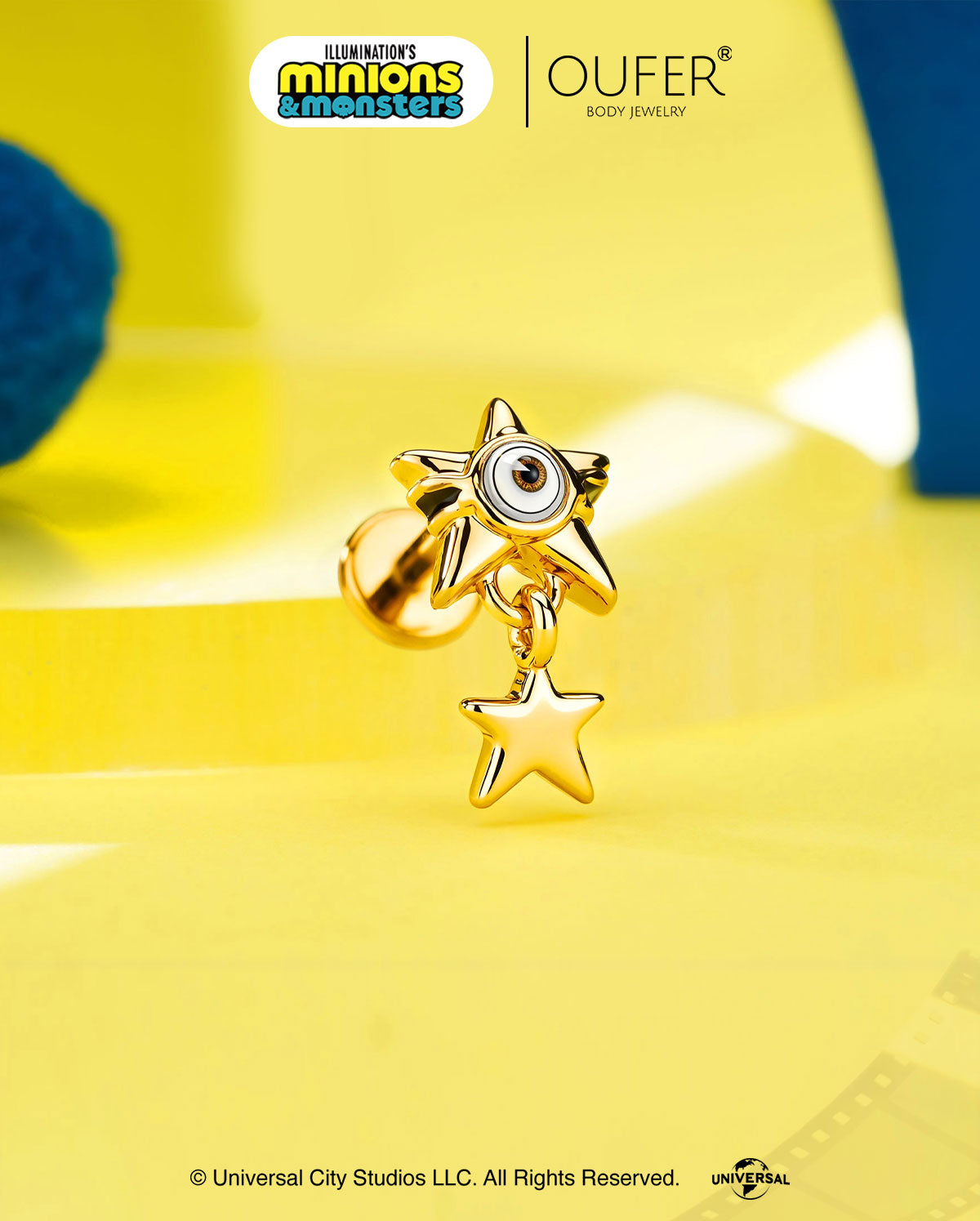 MINIONS × OUFER Star Dangle Helix Stud