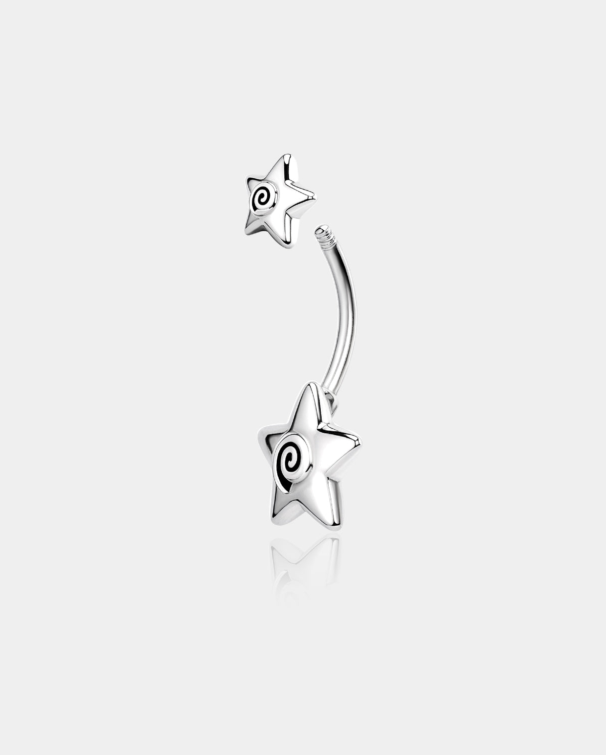 Spiral Star Belly Button Ring