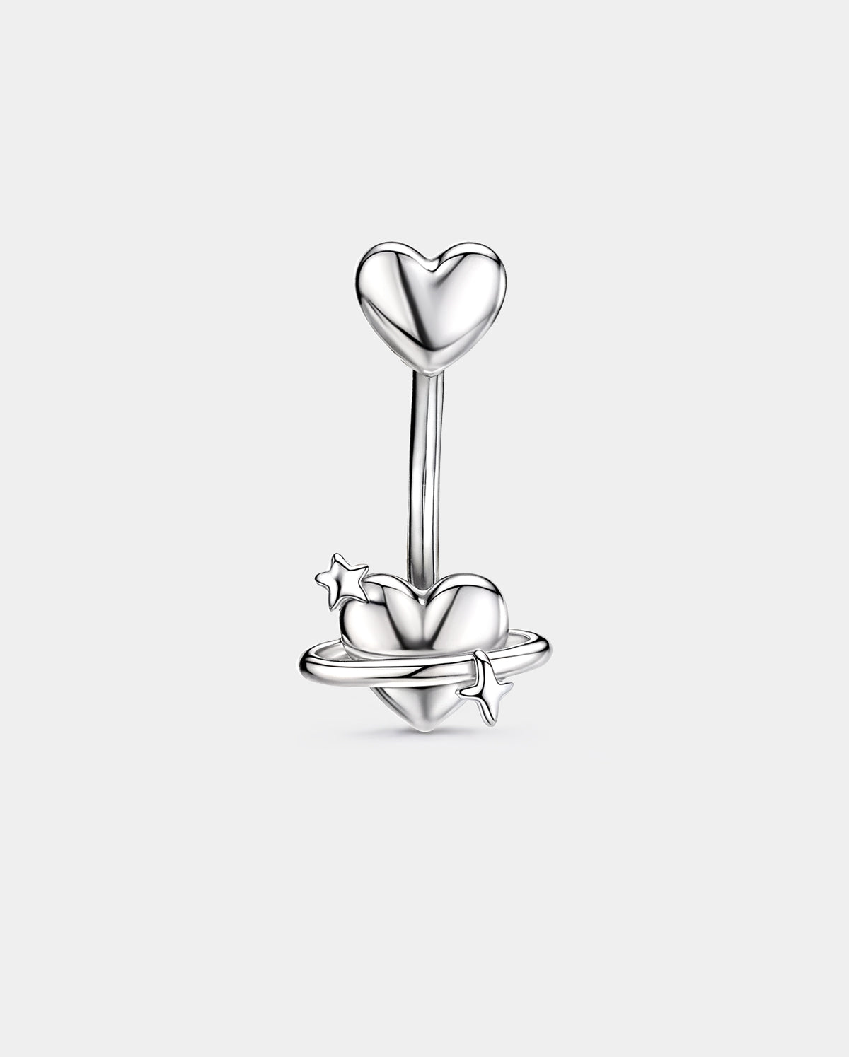 heart and star belly ring