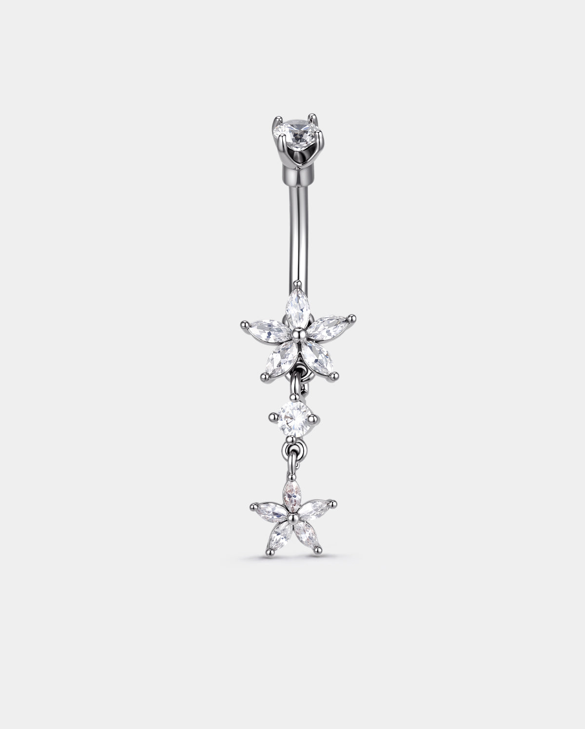 floral belly ring