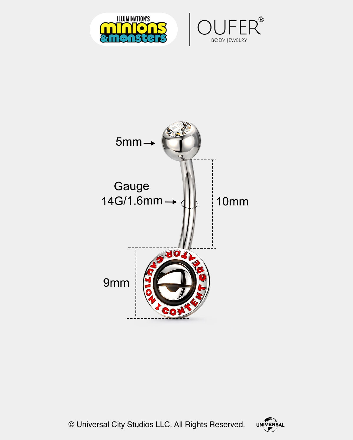 MINIONS × OUFER Content Creator Belly Ring