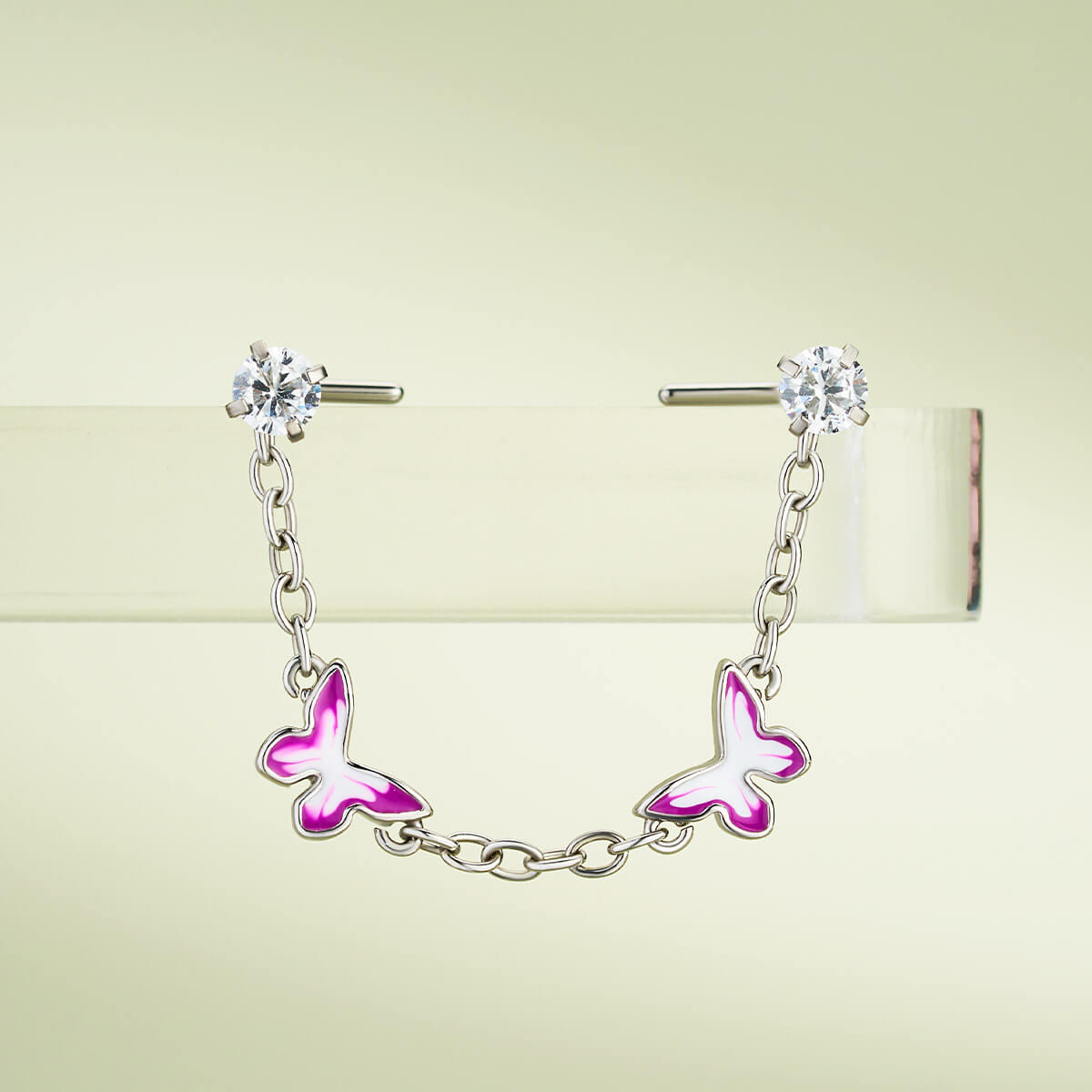 butterfly nose chains