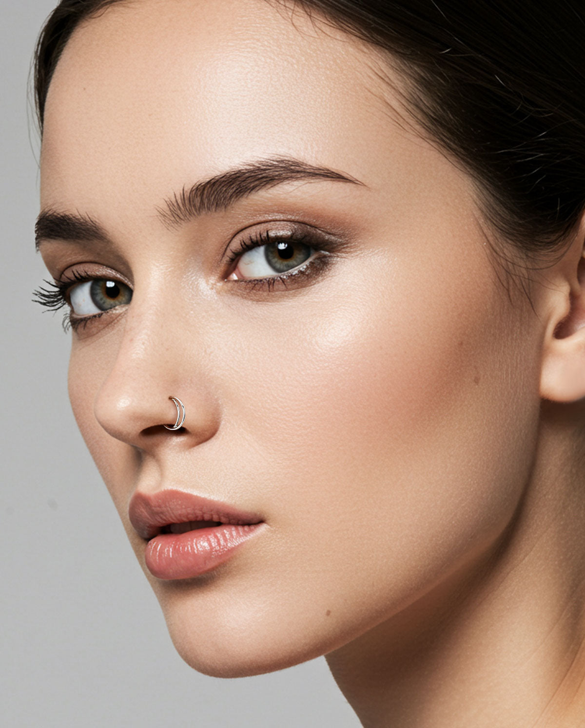 double nose piercing