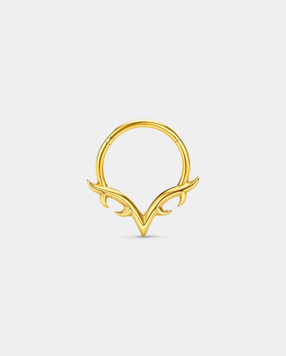 gold V-Crest septum ring