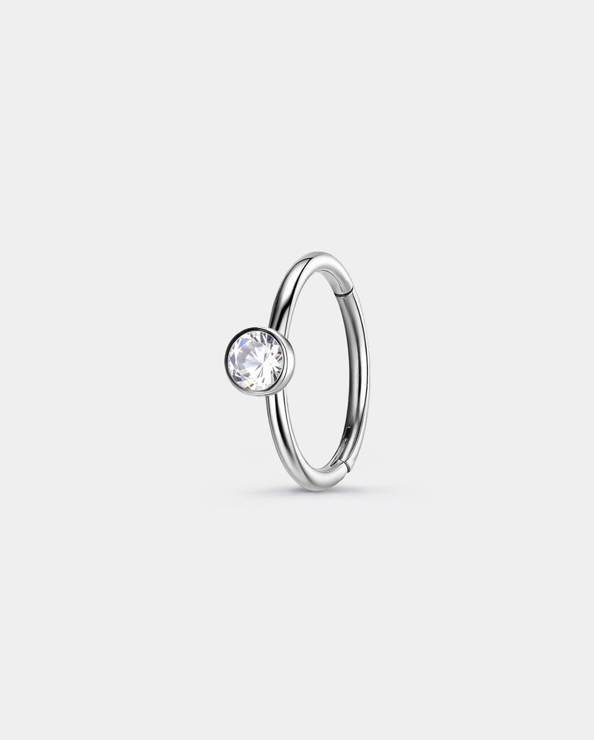 Bezel CZ Segment Nose Hoop