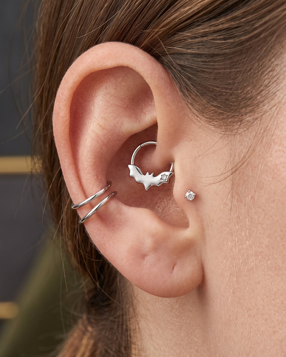 Bat Halloween Segment Septum Ring