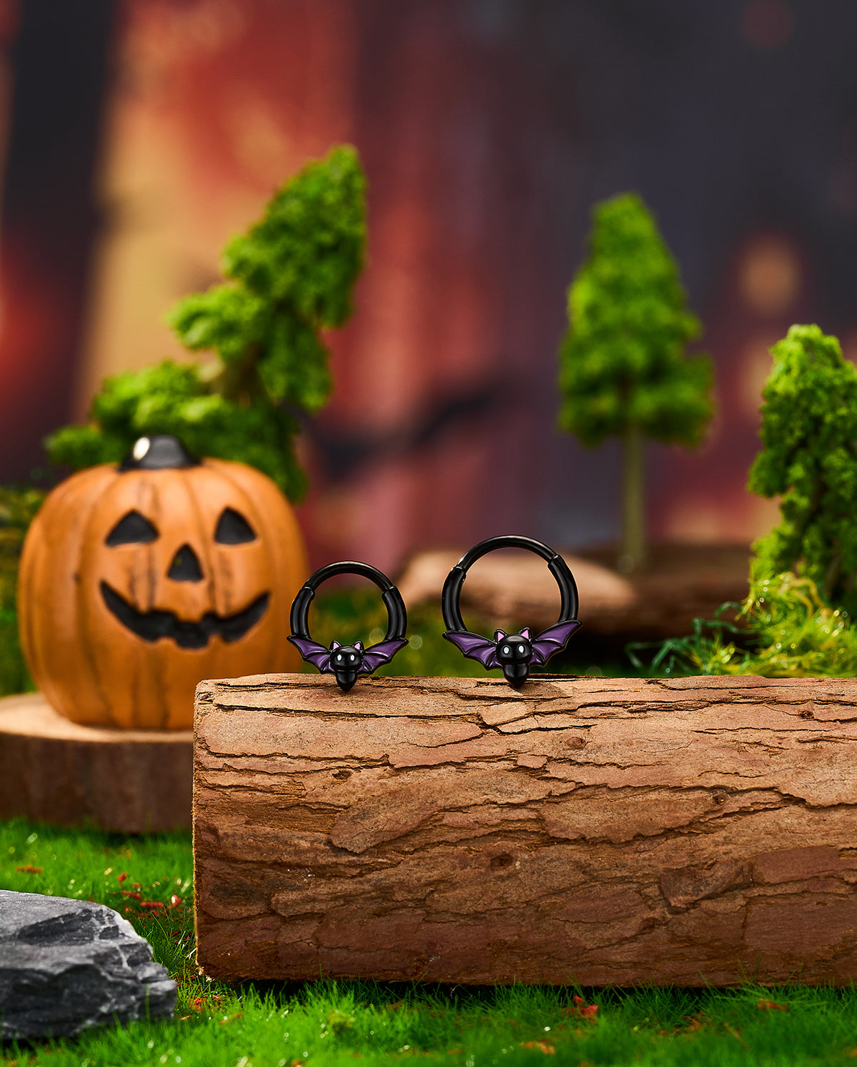 Purple Bat Halloween Septum Ring 2026