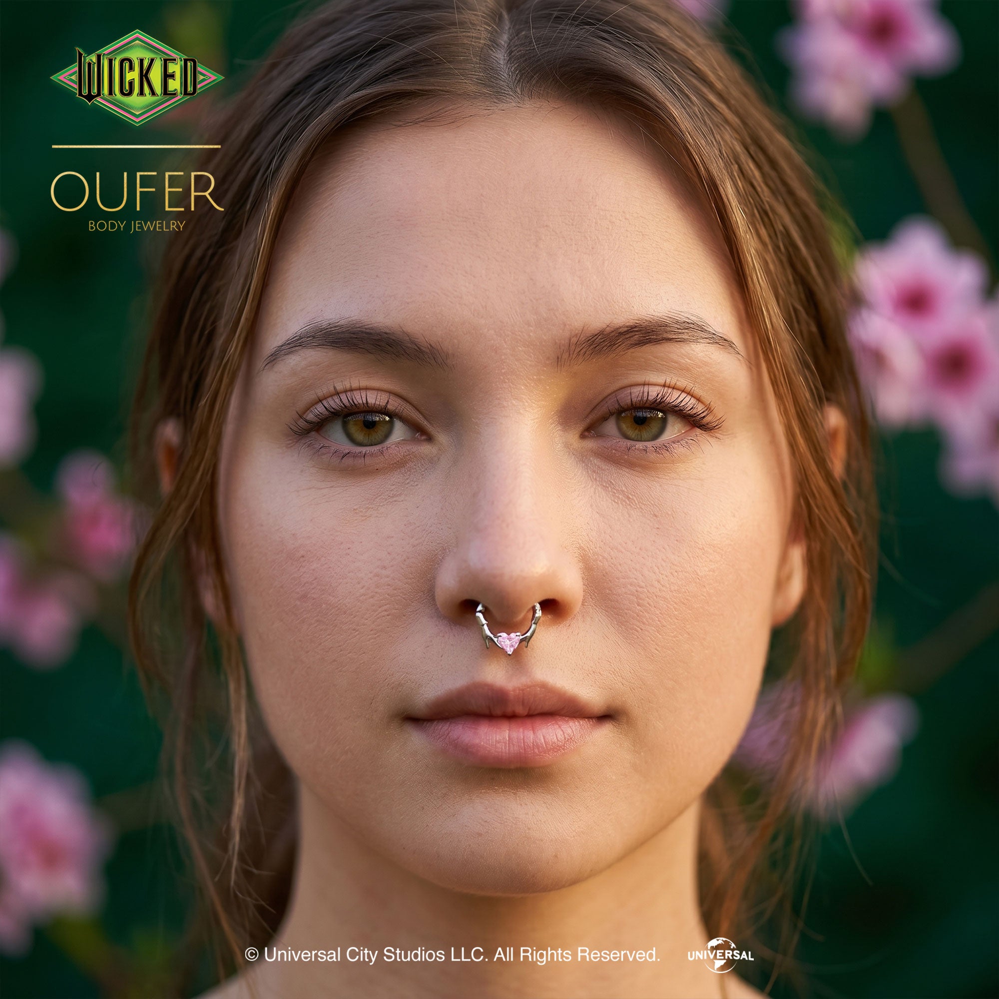 WICKED x OUFER Hand-Linked Heart Septum Ring
