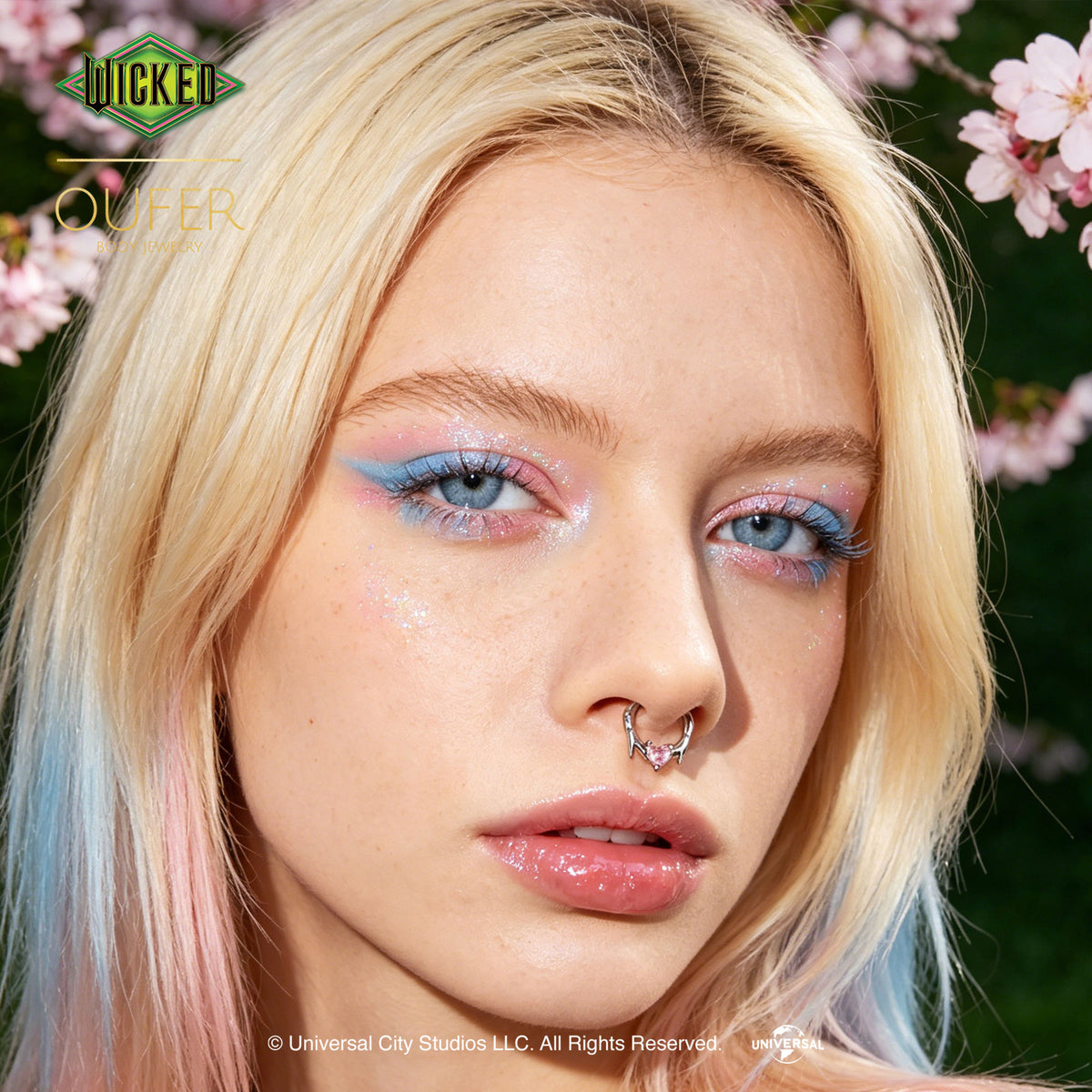 WICKED x OUFER Hand-Linked Heart Septum Ring