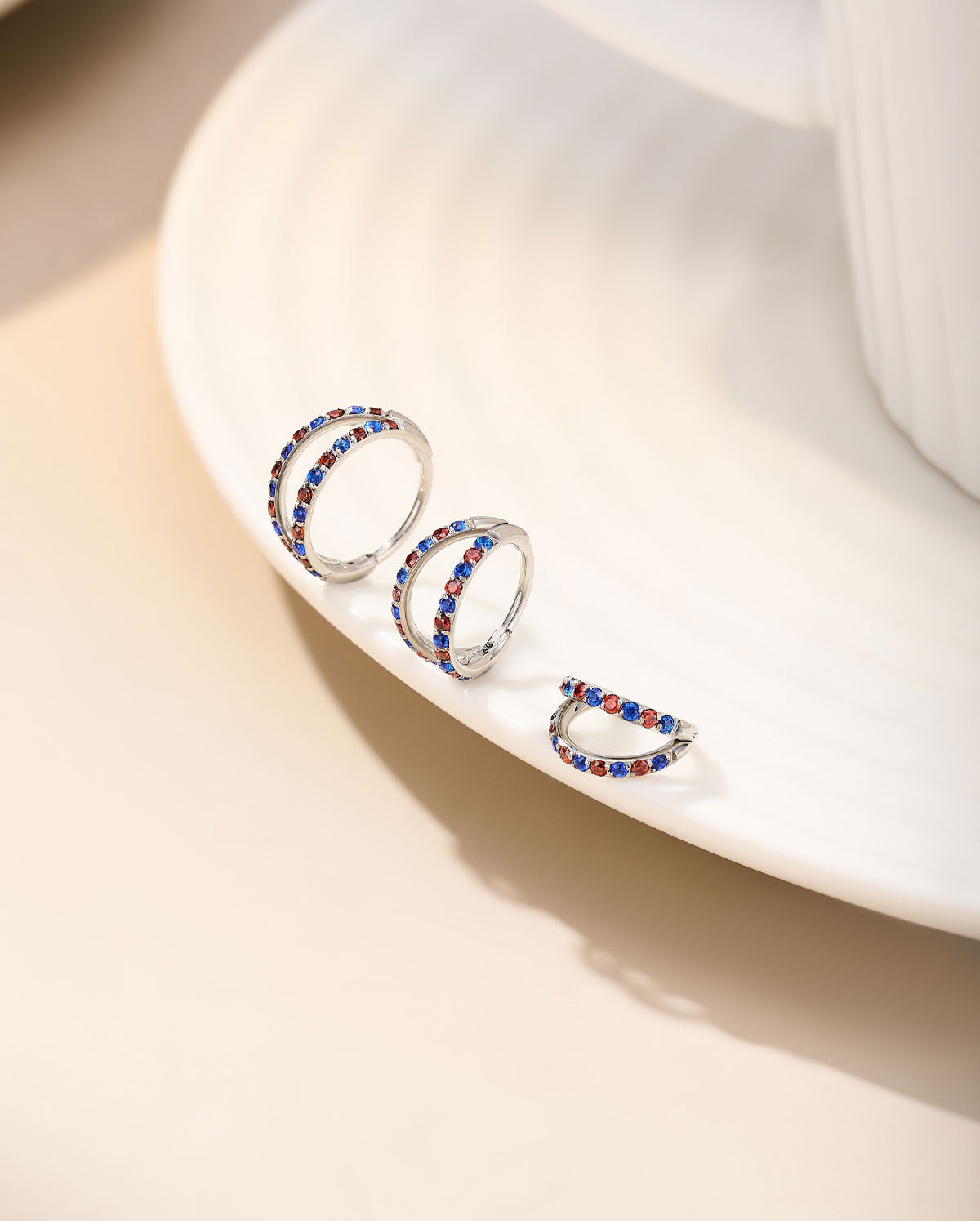 20G Double Nez Hoop Conch Boucle d'oreille CZ Helix Boucle d'oreille