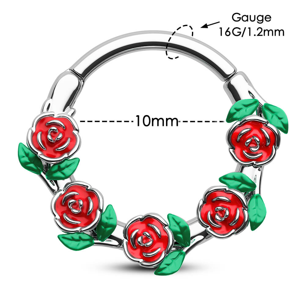 16g rose septum ring