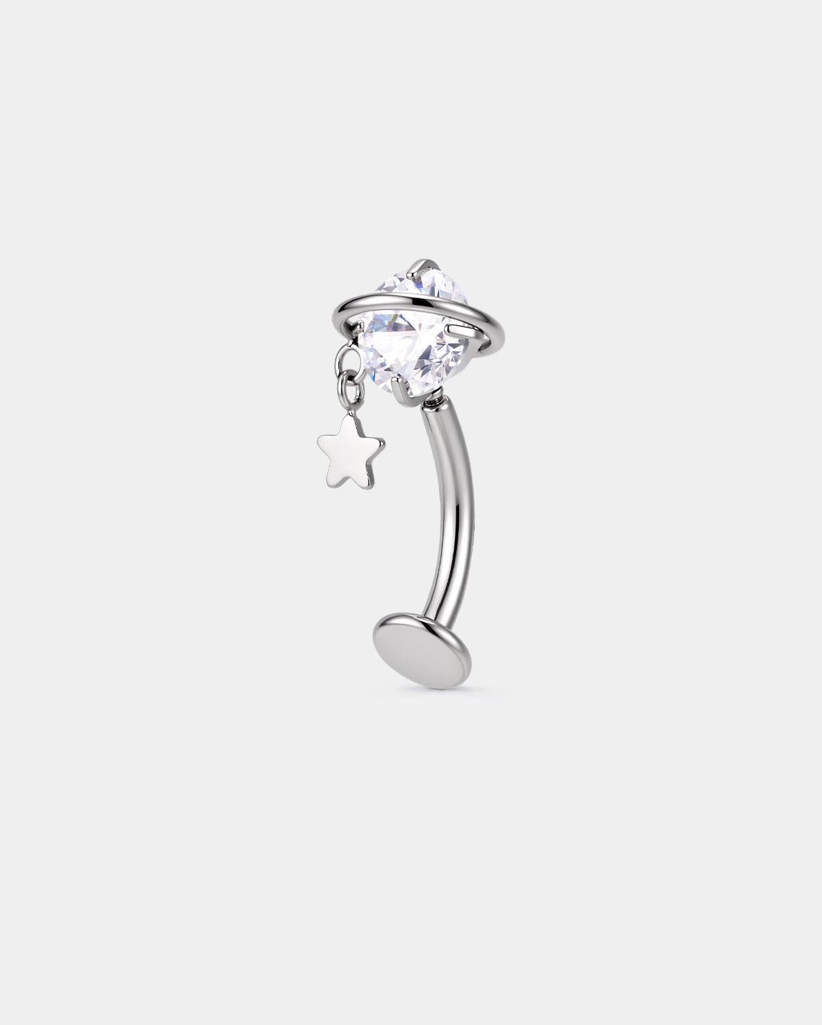 planet threadless floating belly ring