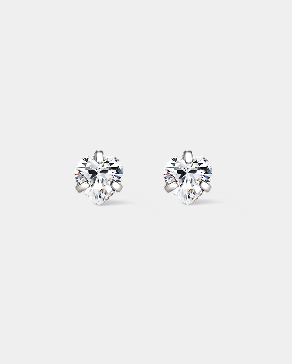 heart gemstone nose stud
