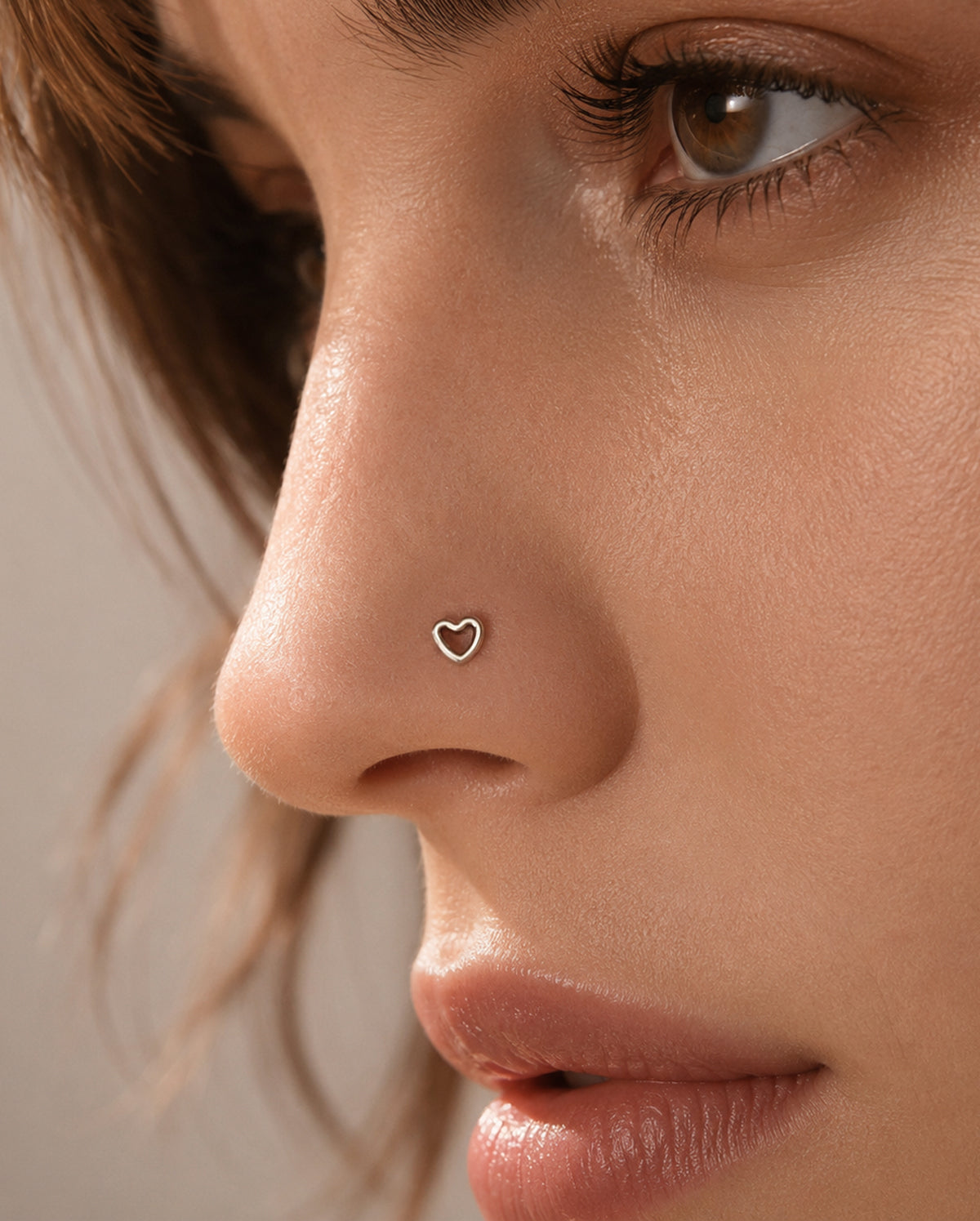 heart nose piercing