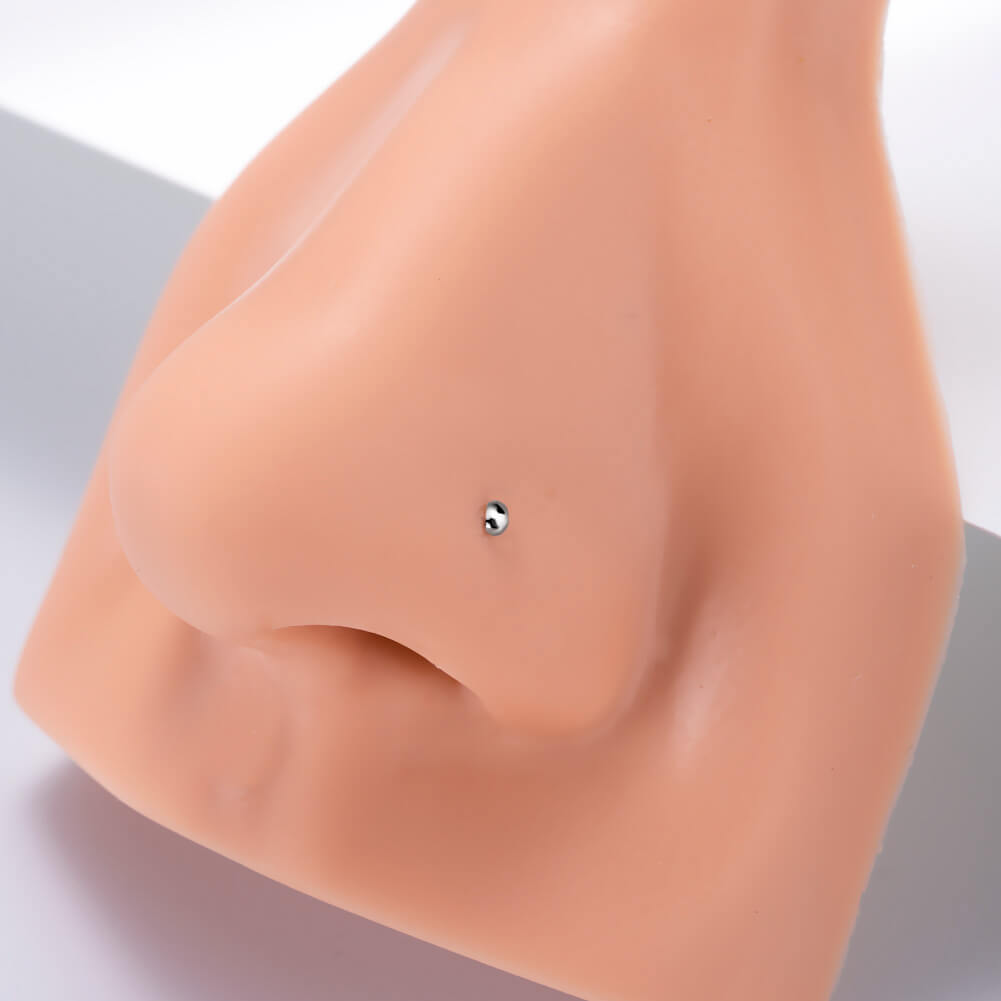 2PCS HalfBall Top Titanium Nose Stud Pack