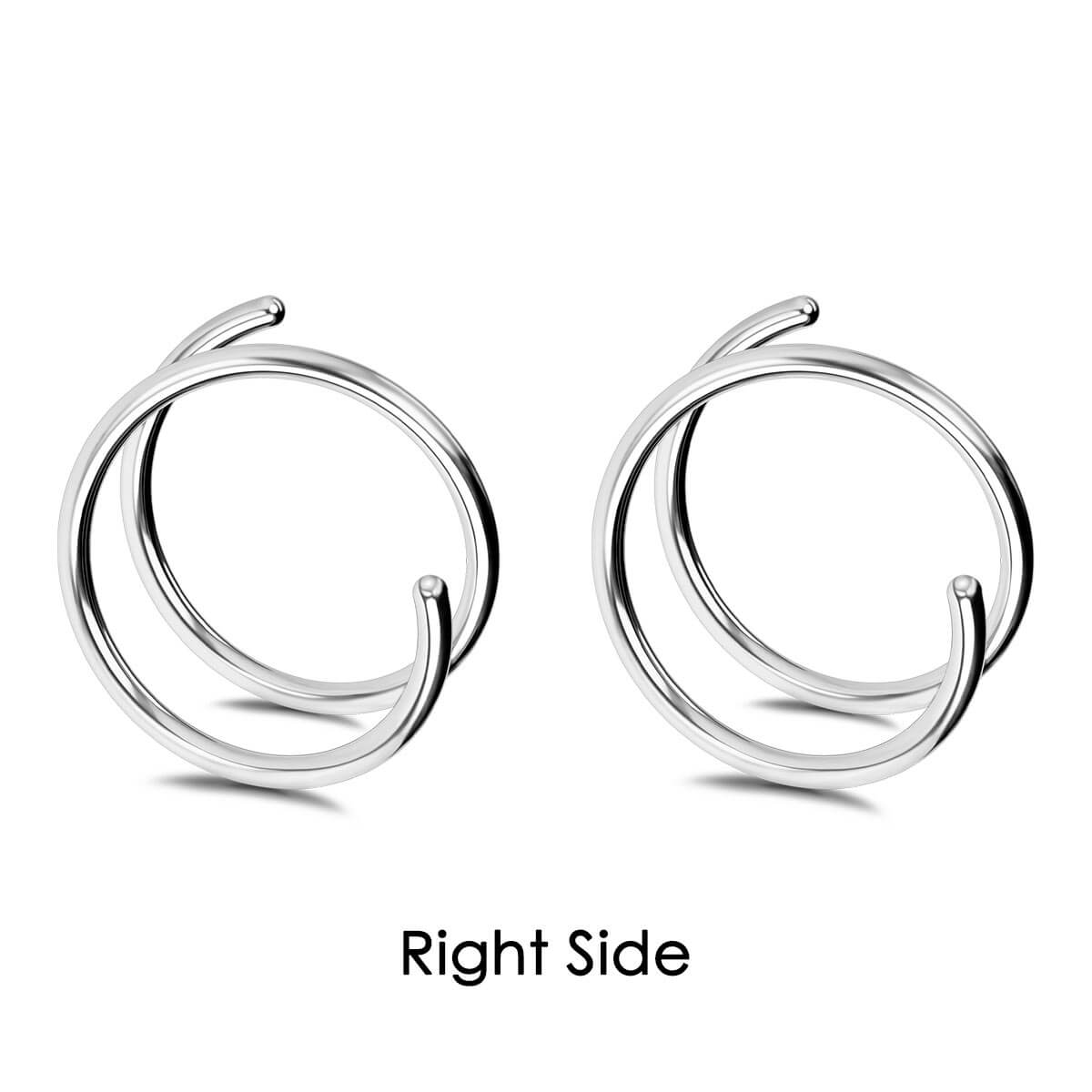 2PCS Titanium Spiral Nose Rings(Left / Right Option)