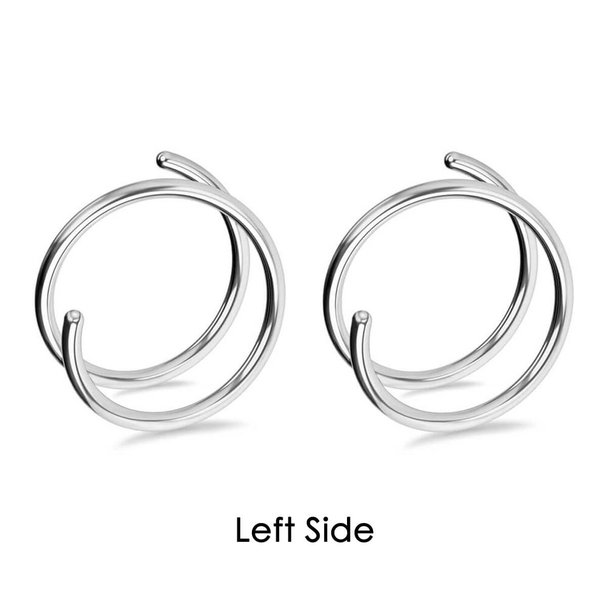 2PCS Titanium Spiral Nose Rings(Left / Right Option)