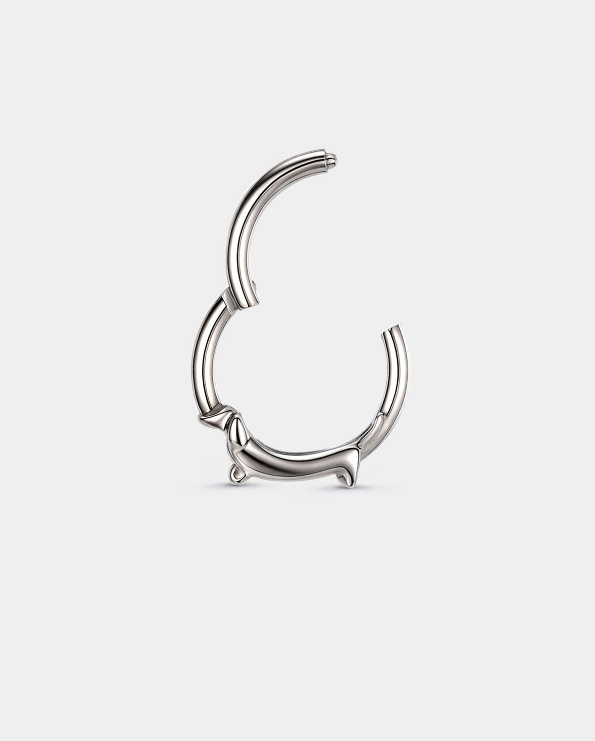 Dachshund Titanium Segment Septum Ring