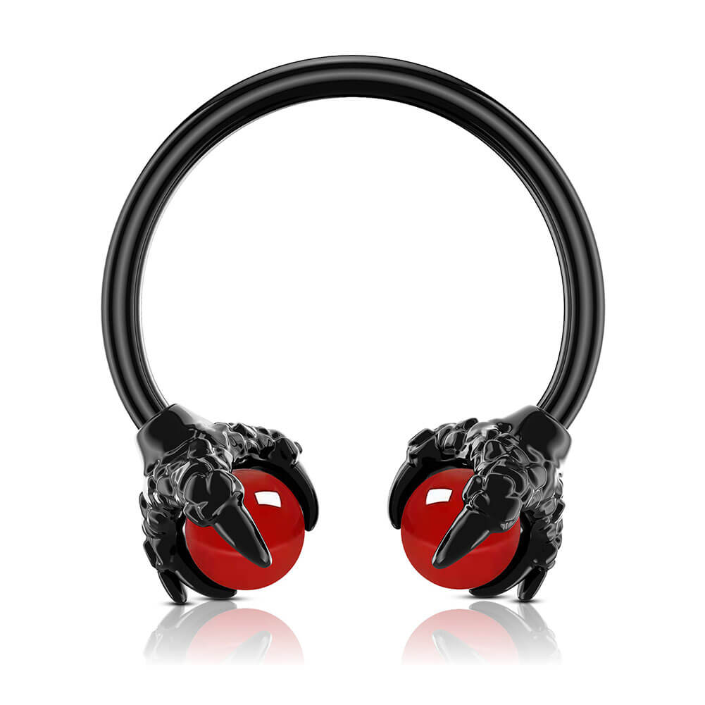 16G 3/8 '' Dragon Septum Ring Gem Circulaire Barbell Ring