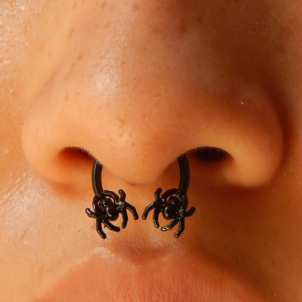 Halloween Spider Horseshoe Septum Ring
